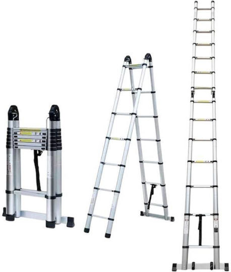 103 Multipurpose Aluminum Ladder with Maximum Height 3.8m