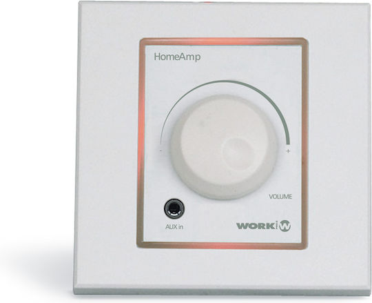 Equipson HomeAmp Πρίζα Ρυθμιστής Έντασης με Πλαίσιο Επιτοίχια 2x20W σε Λευκό χρώμα 82MEG411