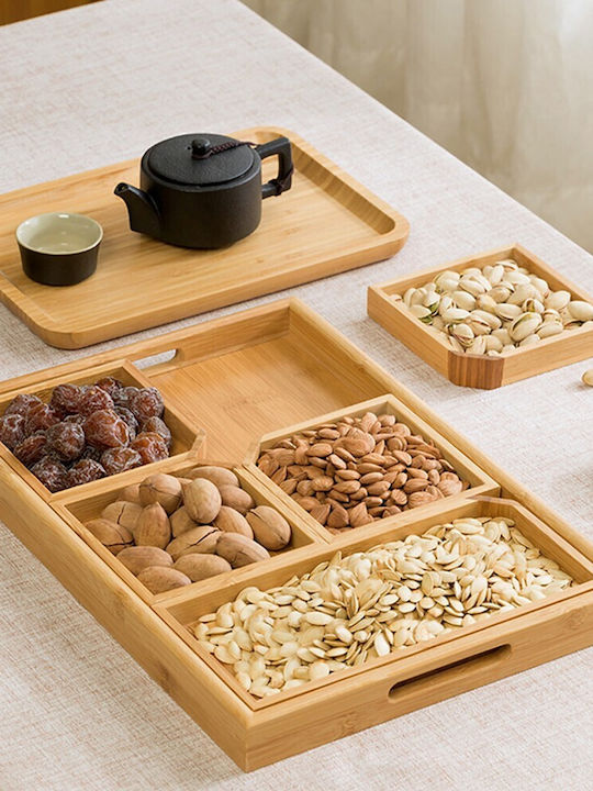 Next Wooden Rectangular Serving Tray in Brown Color 3.5cm 36126------2 1pcs