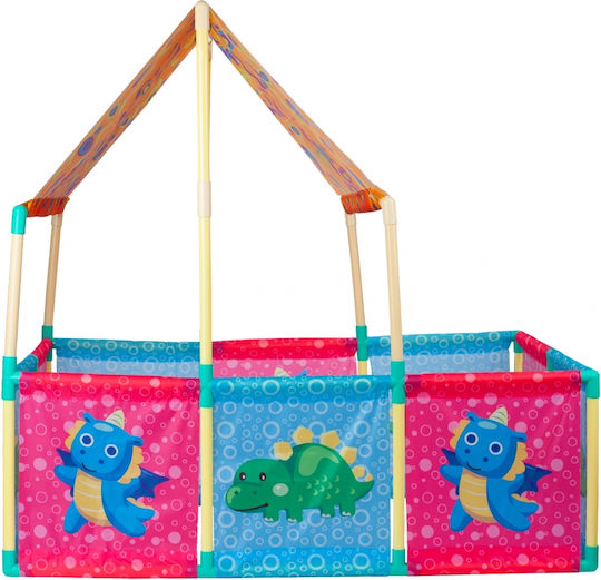 Căsuță De Joacă Pentru Copii Multifuncțională Baby Paradise Cu Gard Multicoloră 113x115x77cm