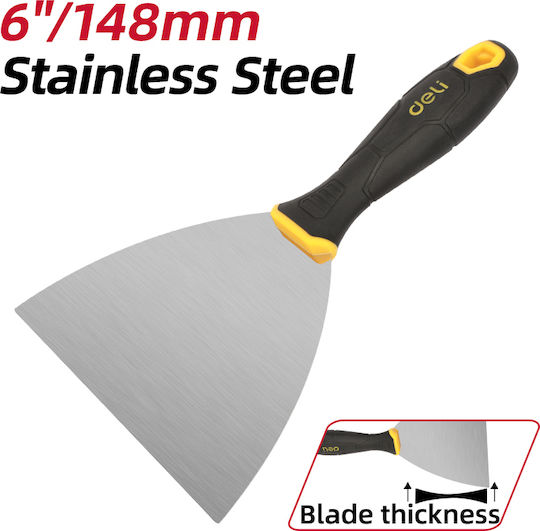 Deli Spatula Inox 210x148mm with Plastic Handle DL-HD6
