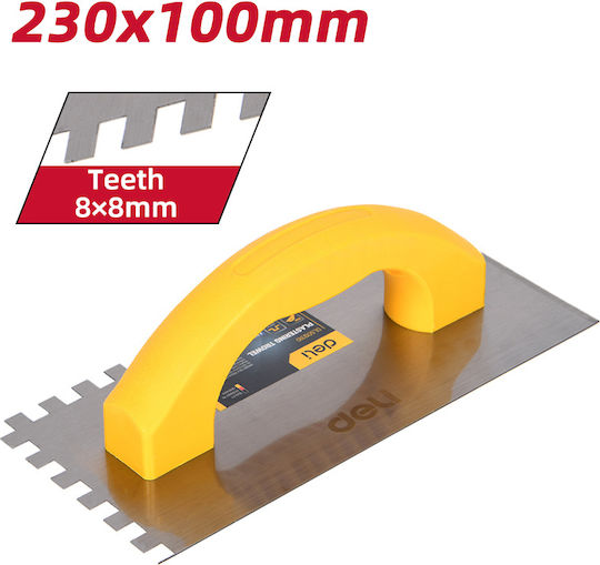 Deli Σπάτουλα Πλαστική Οδοντωτή 230x100mm με Πλαστική Λαβή DL509310