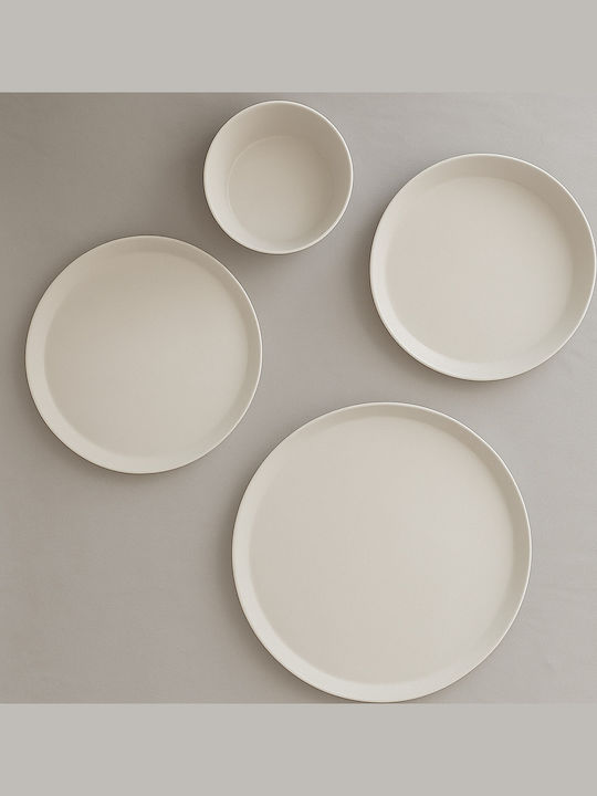 Kutahya Porselen Plate Shallow made of Porcelain White 19cm 6pcs