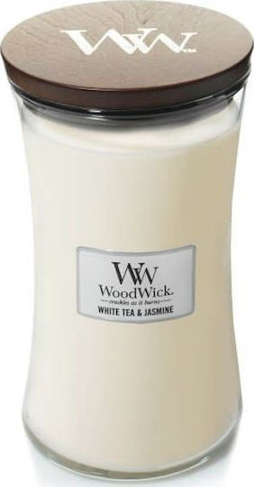 WoodWick Aromatische Weißer Tee & Jasmin in Gefäß Weiß