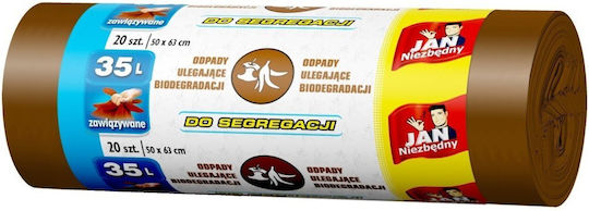 Sarantis Σακούλες Απορριμάτων Χωρητικότητας 35lt 20τμχ Καφέ