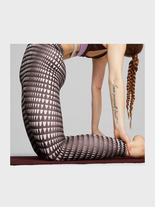 Women's Long Training Legging High Waisted Brown