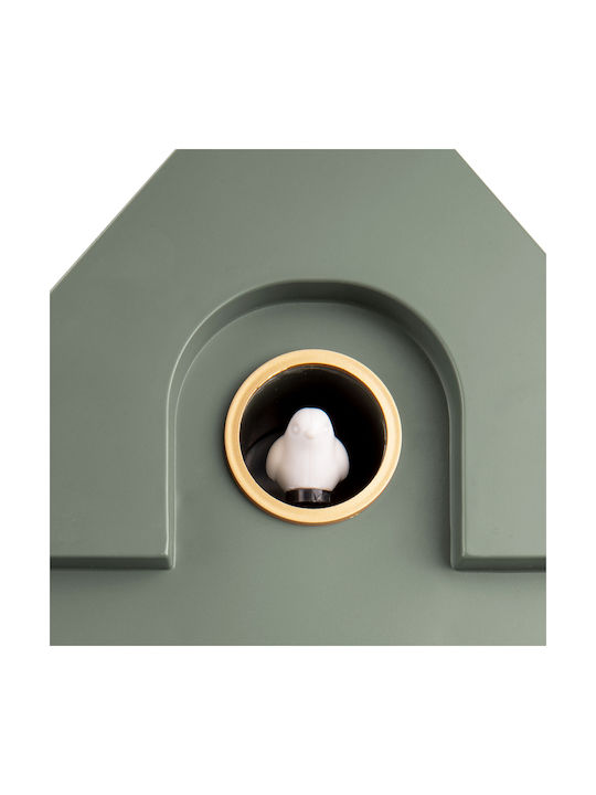 Karlsson Modern Cuckoo Wall Clock Plastic With Pendulum Green 21.5x41cm