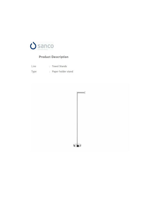 Sanco Metallic Paper Holder Floor Black