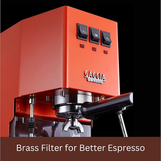 Gaggia Classic E24 Automatic Espresso Machine 1200W Pressure 15bar Orange