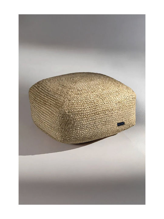 Пуф За Табуретка Водоустойчив Boho Бежов 50x50x25см