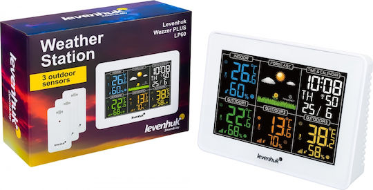 Levenhuk Wezzer Plus LP60 78896 Ασύρματος Μετεωρολογικός Σταθμός Ψηφιακός Επιτραπέζιος Λευκός
