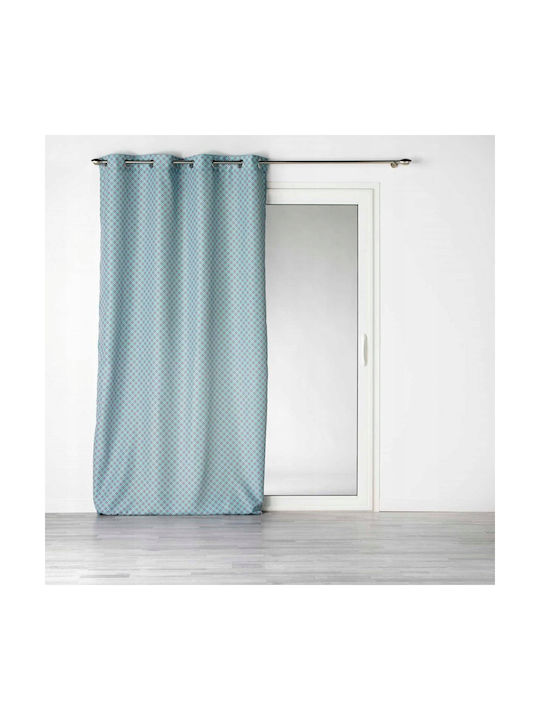 Douceur d'Intérieur Curtain with Grommets L-C Havana Rideau Light Blue 140x260cm