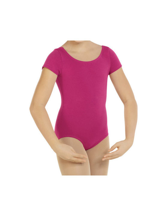 Short-sleeved Kids Dance Bodysuit Black