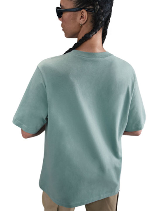Kurzarm Damen Oversized T-Shirt Grün