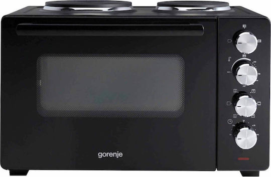 Gorenje Електрическа печка 30лт с 2 горелки Черен