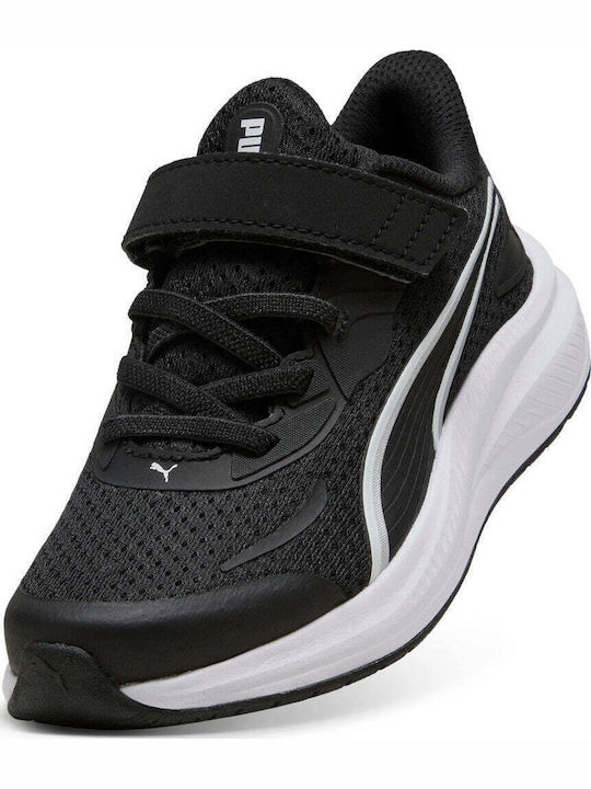 Skyrocket 2 Ac+ps Kids Sports Shoes Running with Hoop & Loop Closure Black