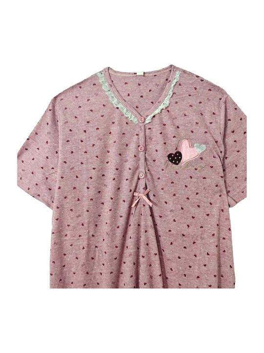 Ustyle Summer Women's Nightdress Pink