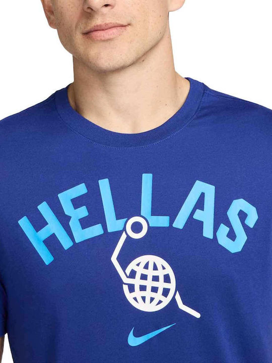 Team Greece Olympics Dri-Fit Athletic T-shirt Blue