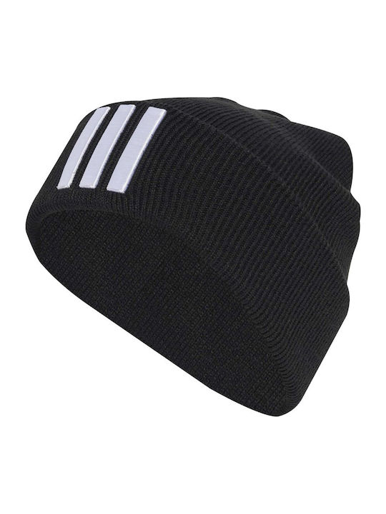 Beanie Unisex Σκούφος με Rib Πλέξη σε Μαύρο χρώμα