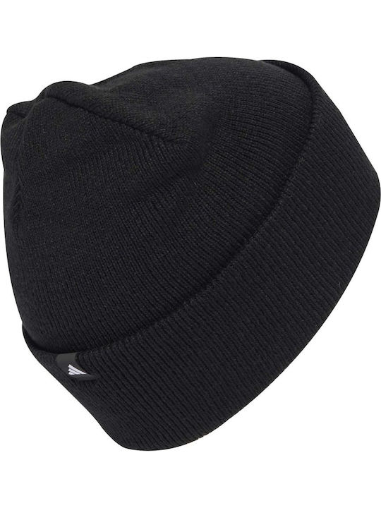 Beanie Unisex Σκούφος με Rib Πλέξη σε Μαύρο χρώμα
