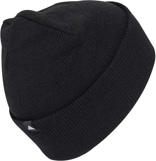 Beanie Unisex Σκούφος με Rib Πλέξη σε Μαύρο χρώμα