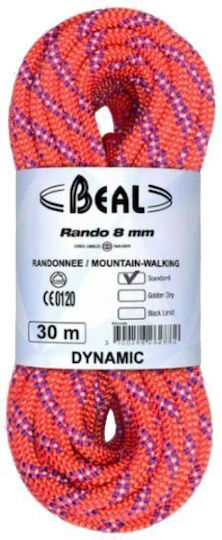 Beal Rando Standard BC08R.30.O Kletterseil mit Länge 30m Orange