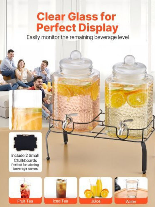 Vevor Double Beverage Dispenser 2x5.5L P37 x W17 x H50 cm 2 Pieces