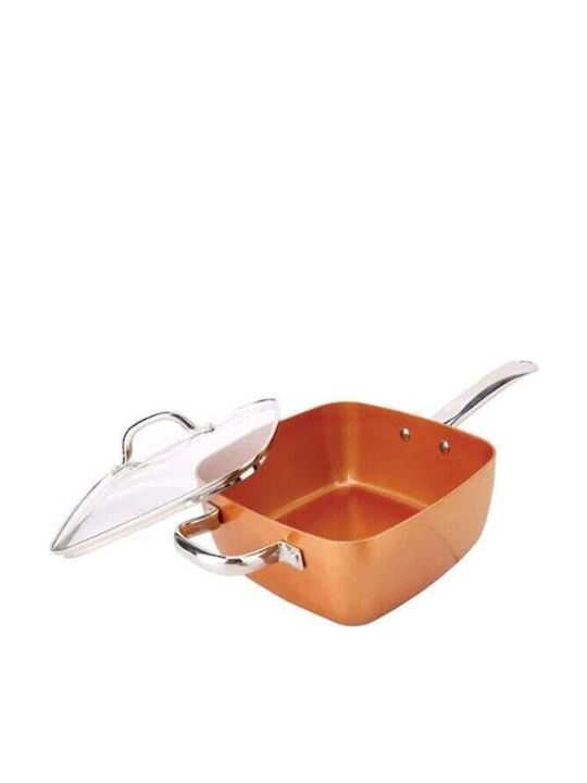 Tigaie Din Cupru Cu Capac Cu Acoperire Ceramică 12.7cm