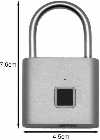 Vorhängeschloss Messing Mit Fingerabdruck 76mm Gray 1Stück