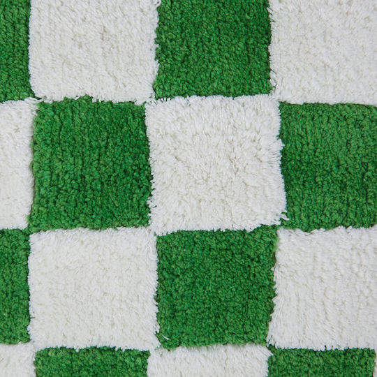 Butlers Μαξιλάρι Καναπέ Checker Style από Βελούδο Πράσινο 50x50εκ.