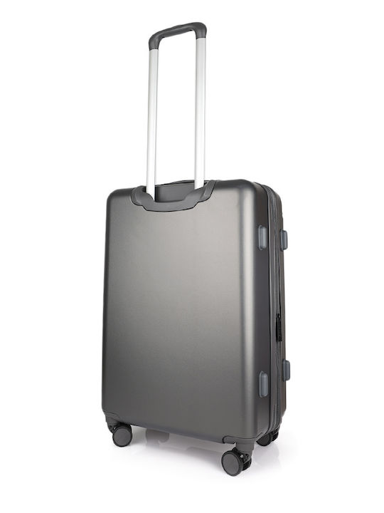 Discovery Medium Travel Suitcase Hard Charcoal with 4 Wheels