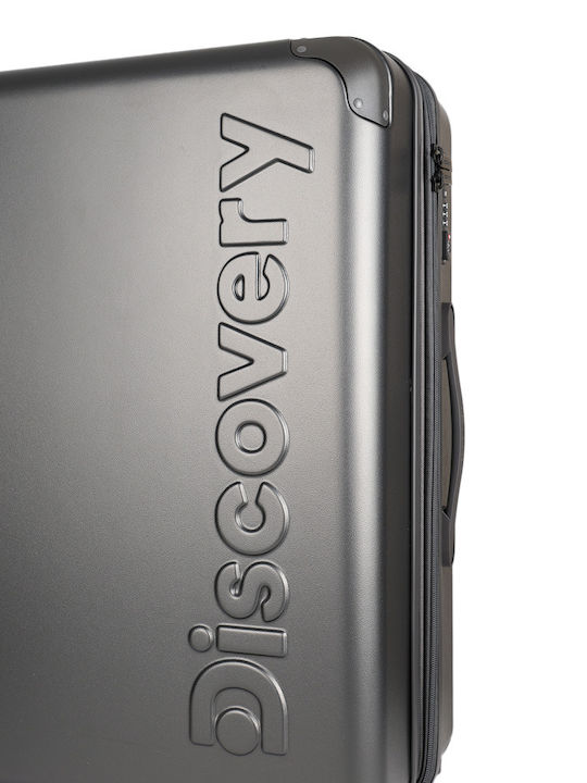 Discovery Medium Travel Suitcase Hard Charcoal with 4 Wheels