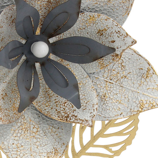 Metallisches Tischdekoration 21x10x30 Aus Blume Keskor 46000