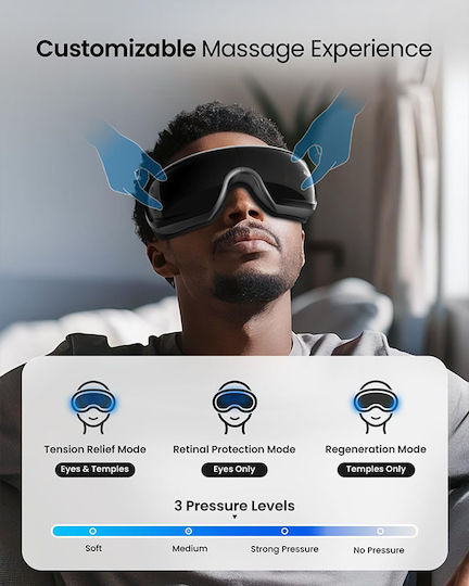 Renpho Massage Device for the Eyes with Vibration and Heating Function Black