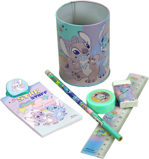 Gim Stationery Set Pencil Case Stich Gen Z 7 Pieces