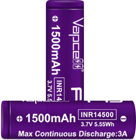Battery Vapcell 14500 F15 1500mah 3a
