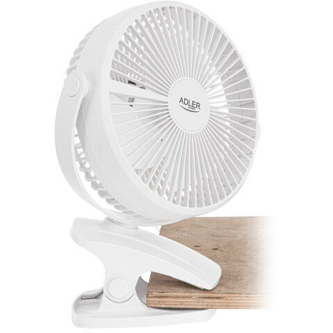 Rechargeable Clip-on Desk Fan 15.5 Cm 360° Rotation Quiet Usb-c