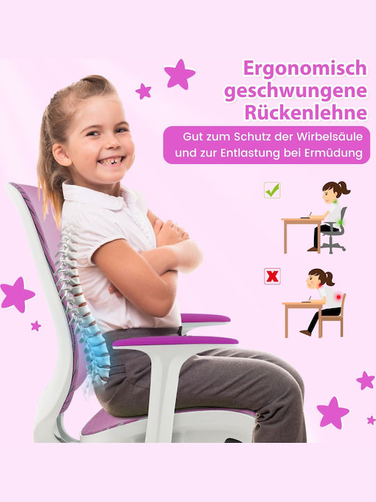 Desk Chair with Armrests Purple