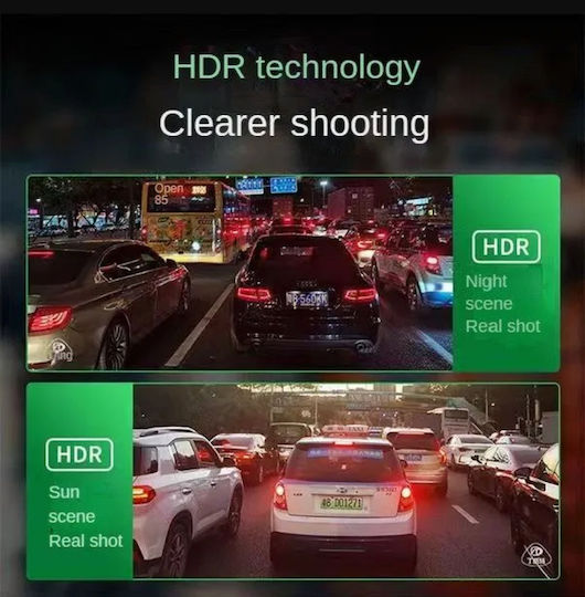 Silver Star Σετ Κάμερα DVR Αυτοκινήτου 1080P με Οθόνη 4" Wi-Fi & Κάμερα Οπισθοπορείας