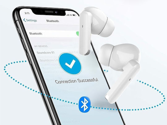 Verk Group 06355_B In-Ear Bluetooth-Freisprecheinrichtung Kopfhörer mit Ladeetui Weiß