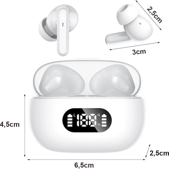 Verk Group 06355_B In-Ear Bluetooth-Freisprecheinrichtung Kopfhörer mit Ladeetui Weiß