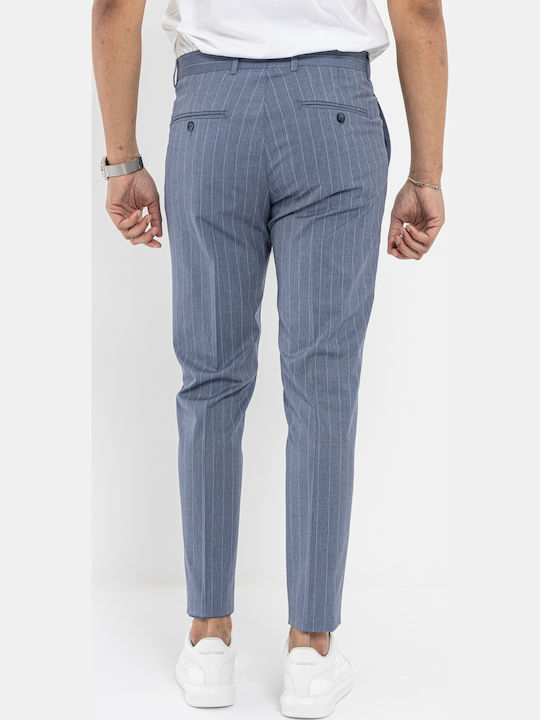 Men's Suit Striped light blue
