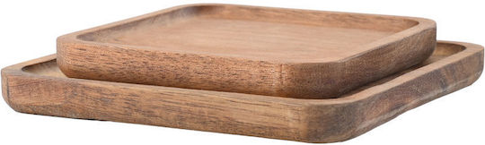 Estia Ξύλινος Δίσκος Σερβιρίσματος 15x15cm 2τμχ Estia Ξύλινος Δίσκος Σερβιρίσματος 15x15cm 2τμχ