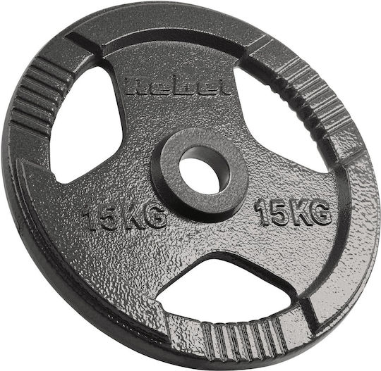 Rebel Set of Plates Olympic Type Metal 2 x 15kg Φ50mm with Handles