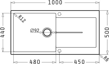 Pyramis 070249711 Ένθετος από Συνθετικό Γρανίτη Μ48xΠ44cm