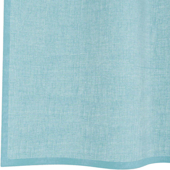 vidaXL Set Perdele Fereastra Cu Bretele Voile Turcoaz 140x140cm