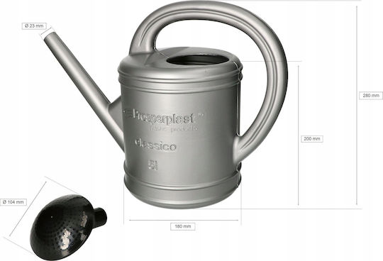 Prosperplast Plastic Watering Can 5lt Silver