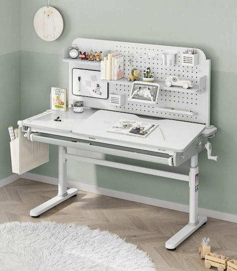 Genius Birou Pentru Copii Din Melamină Gri 120x60x54-76cm