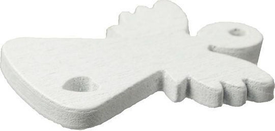 Titanum Wooden Christmas Decorative Element for DIY Crafts White 15pcs 2.6x3cm