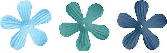 Titanum Decorative Flower for DIY Crafts Blue 6pcs 3x3cm